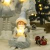 LED Christmas Angel Doll with Retractable Legs - Cute Holiday Elf Decoration