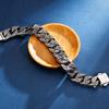 Men's Stainless Steel Bracelet Cool Punk Spiked Link Chain Bracelets for Man Vintage Retro Metal Jewelry for Men Birthday Gift