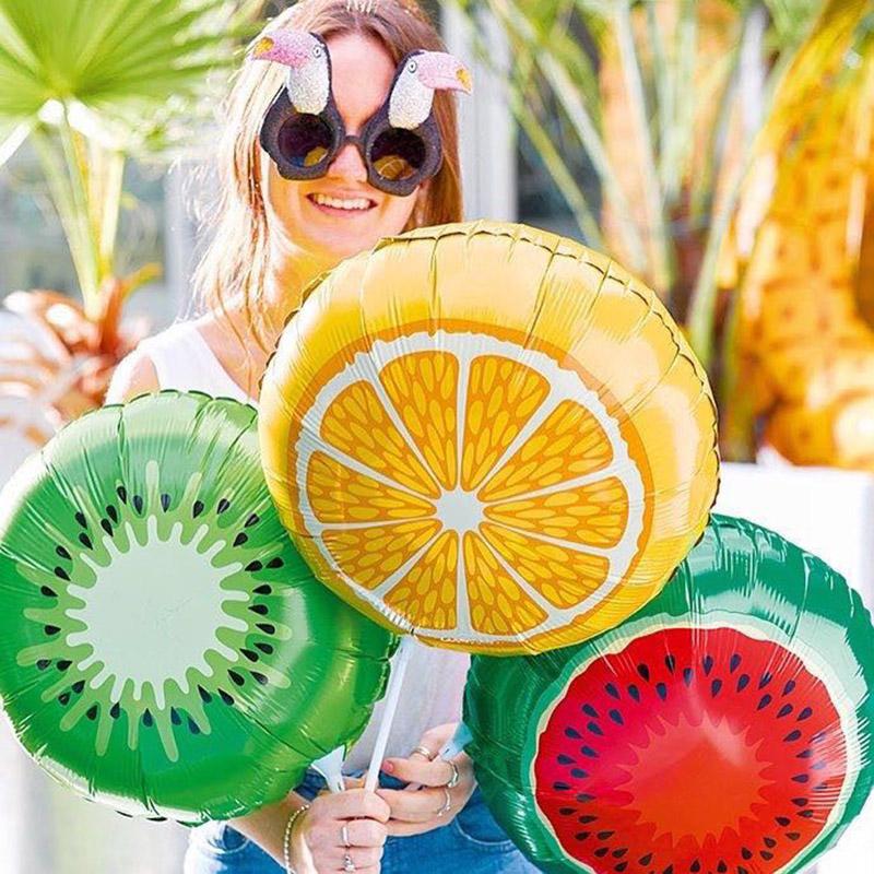 Adorable Fruit Theme Balloons Strawberry Watermelon Orange Pineapple for Nursery Birthday Decorations Outdoor  Style
