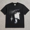 Dark Goth Girl Graphic T Shirt Vintage Y2K Gothic Washed Oversized Tee