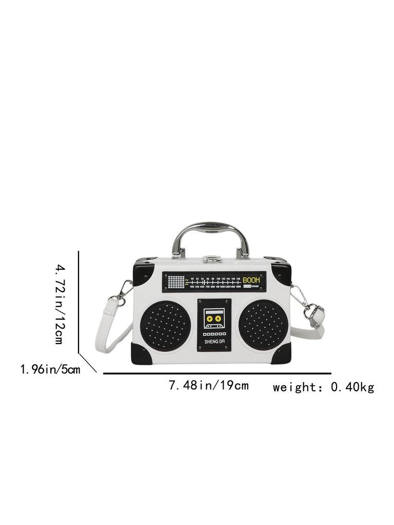 Women's Creative Radio Style Crossbody Bag - Trendy Small Square Phone Bag