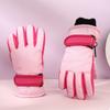 Winter Fashion Print Non-slip Thick Warm Windproof Long-sleeved Mittens Children Ski Gloves