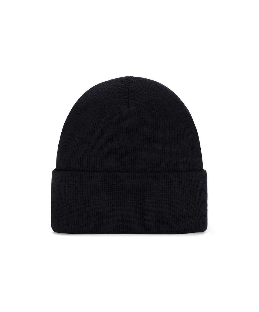 Bajal Chain Logo Natural Beanie Black