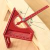 180° Metric Adjustable Woodworking Square Protractor In Different Colors - Aluminum Triangle Ruler With T-shaped Marking Hole