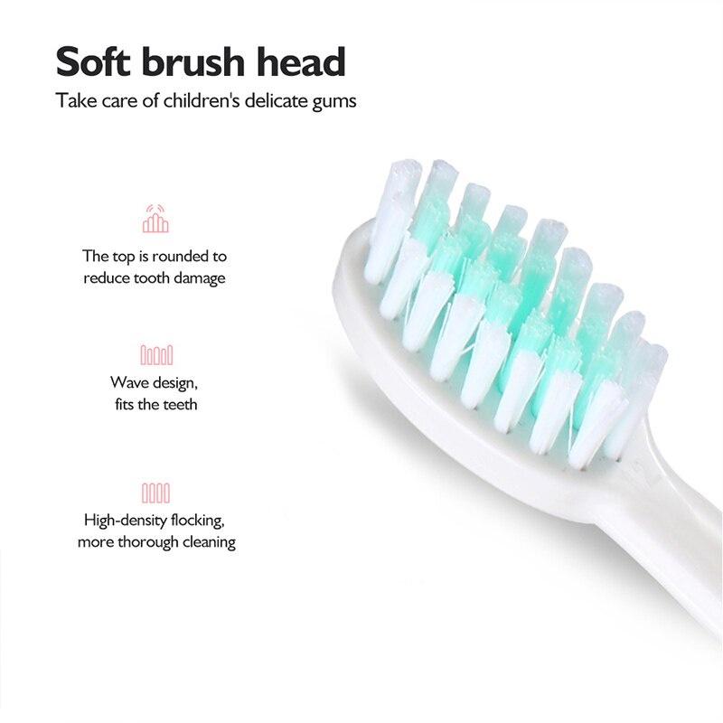 Electric Sonic Toothbrush Soft Hair Waterproof Automatic Toothbrush With Cleaning Replacement Heads