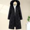 Giacca Imbottita con Cappuccio Moda Invernale Taglie Grandi Donna Lunga Sopra il Ginocchio Giacca Imbottita in Vita Giacca Calda