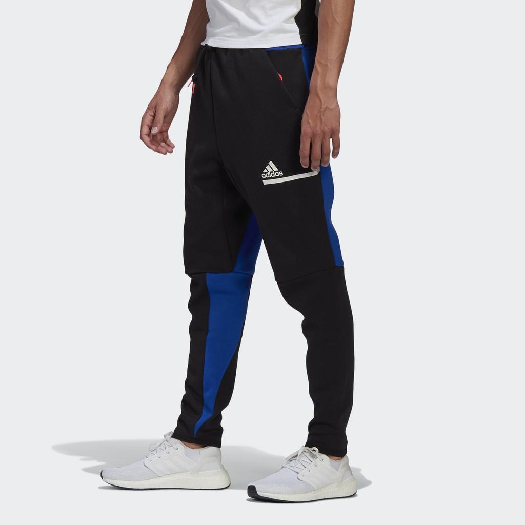 adidas Sports Casual Long Pants Black Blue Colorblock Men's GM6544