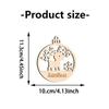 1pc Custom Wooden Round Ornament, Adorned with Multiple Star Designs, Suitable for Home and Friends, Christmas Decoration