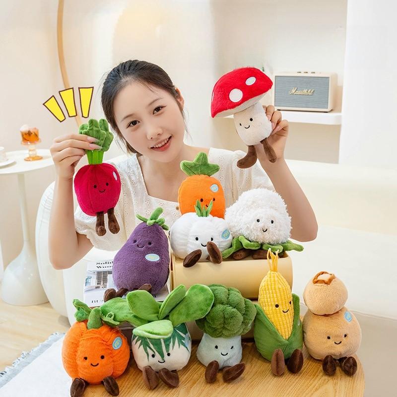Vegetables Plush Toy Soft Short Pile With Filling For Kids Gift