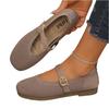 Women's Casual Flat Shoes Breathable Mesh Slip On Mary Jane Style Adjustable Buckle Strap Comfortable Walking Shoes