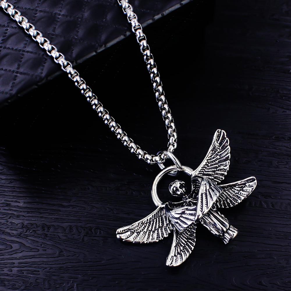 2025 Stainless Steel Cross Pendant Necklace for Men and Women - Trendy Retro Religious Design