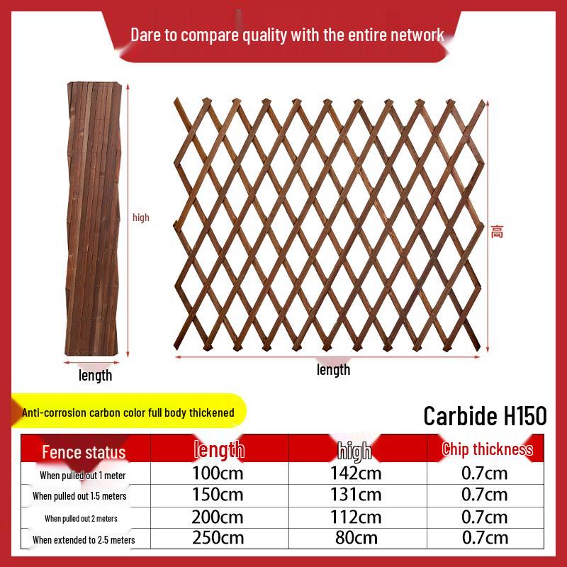 Outdoor Preservative Wood Fence Trellis for Garden, Courtyard, or Balcony Decoration