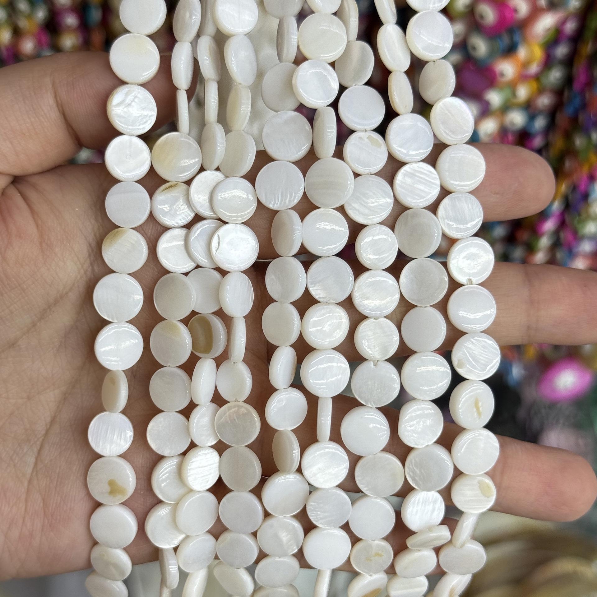 

Натуральні прісноводні мушлі, круглі скибочки, намистини для DIY прикрас та аксесуарів