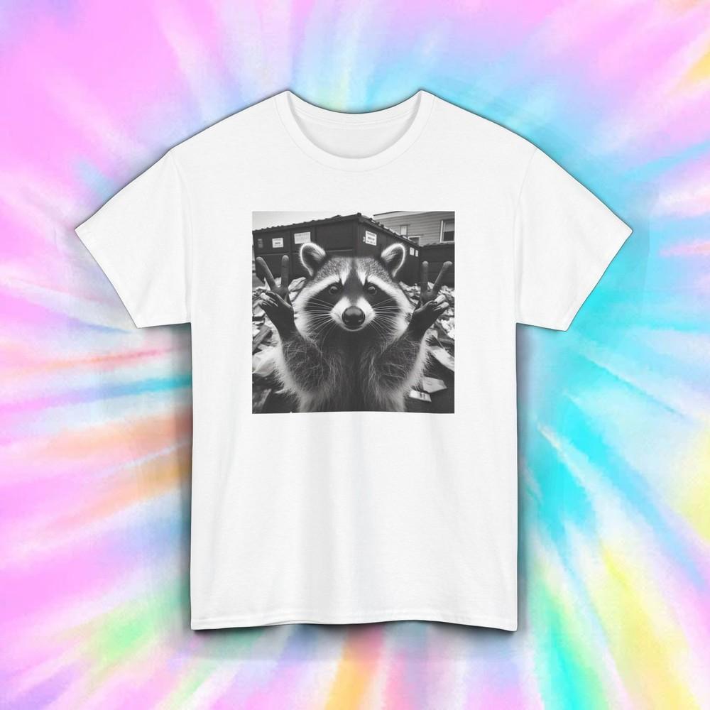 

Peace Out Raccoon Dumpster Funny Animal Meme Street Vibes Shirt S-5XL 4XL