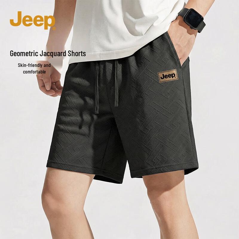 

JEEP Men s Geometric Jacquard Casual Shorts M