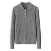 100% Pure Cashmere Cable Knit Long-Sleeve Sweater - Women's Autumn Wear