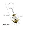 Personalized Retro Pirate Ship and Anchor Rotating Pendant Keychain