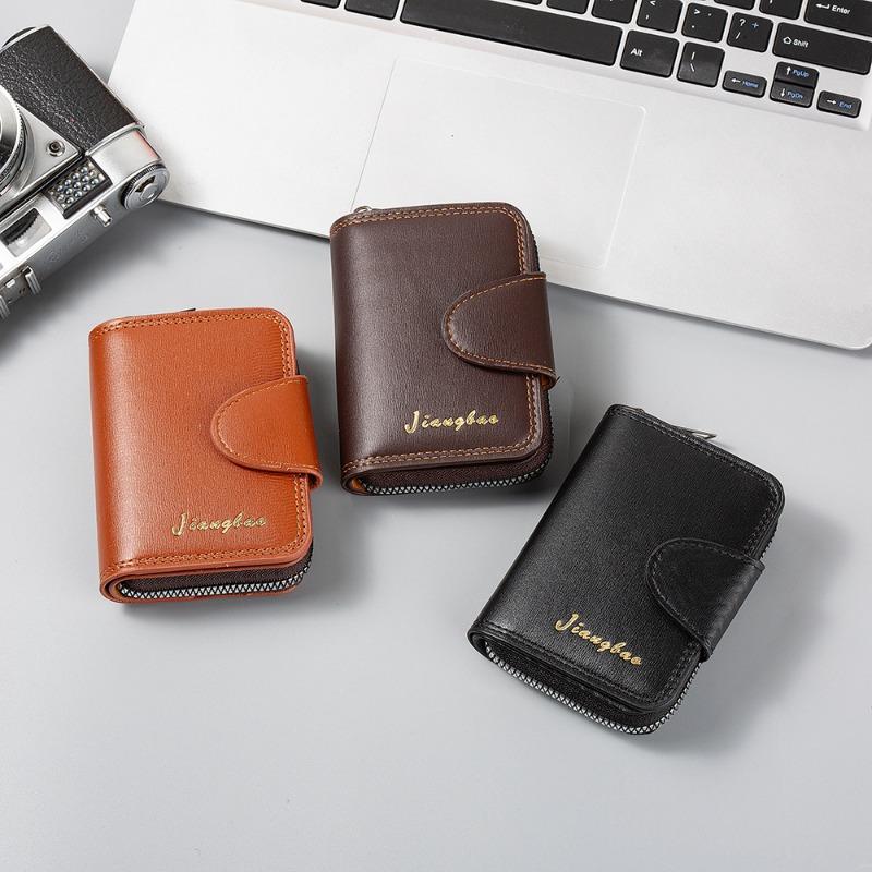 JA Business Casual Men's Card Bag Horizontal Zipper Buckle Organ Wallet Fan Wallet Batch