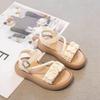 Girls Sandals Summer 2025 New Girls Summer Shoes Summer Roman Shoes Children's Shoes Soft Sole Princess Shoes Older Children