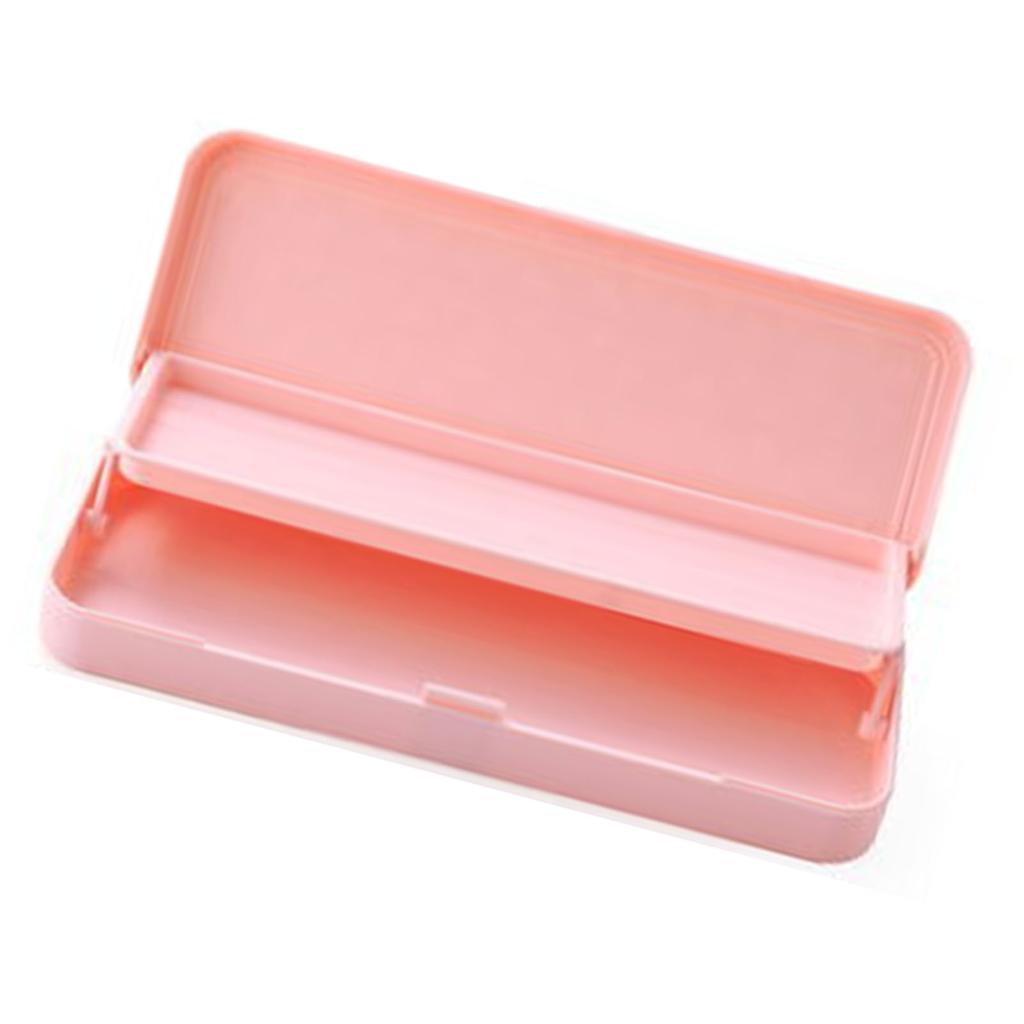 Doppelschichtige Schreibwarenbox in reiner Farbe mit großer Kapazität, Palstic Pencil Stationery Organizer Case