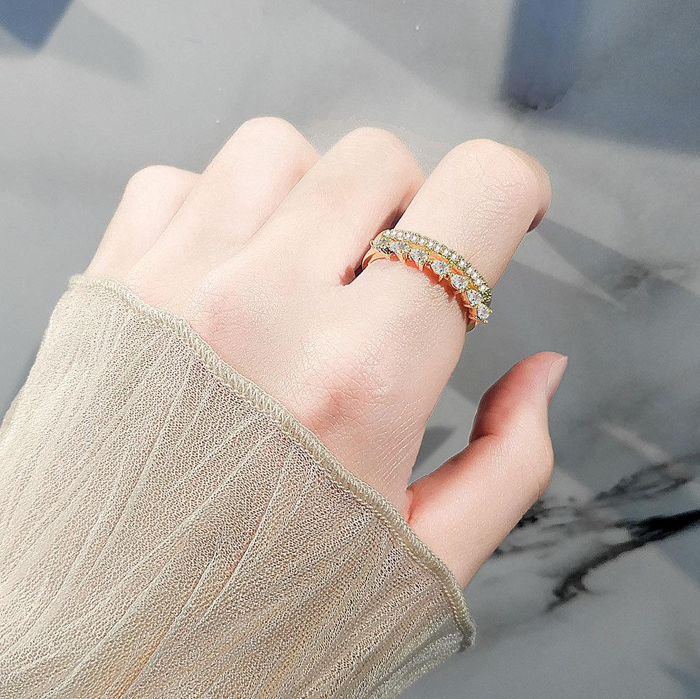 Minimalist Open Index Ring For Women Chic Simple Adjustable Band Versatile Fashion Jewelry Elegant Cold Accessory