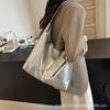 Large-capacity Silver Explosive Extra-large Bag 2025 New Fashion Commuter Shoulder Bag Casual Soft-sided Commuter Bag