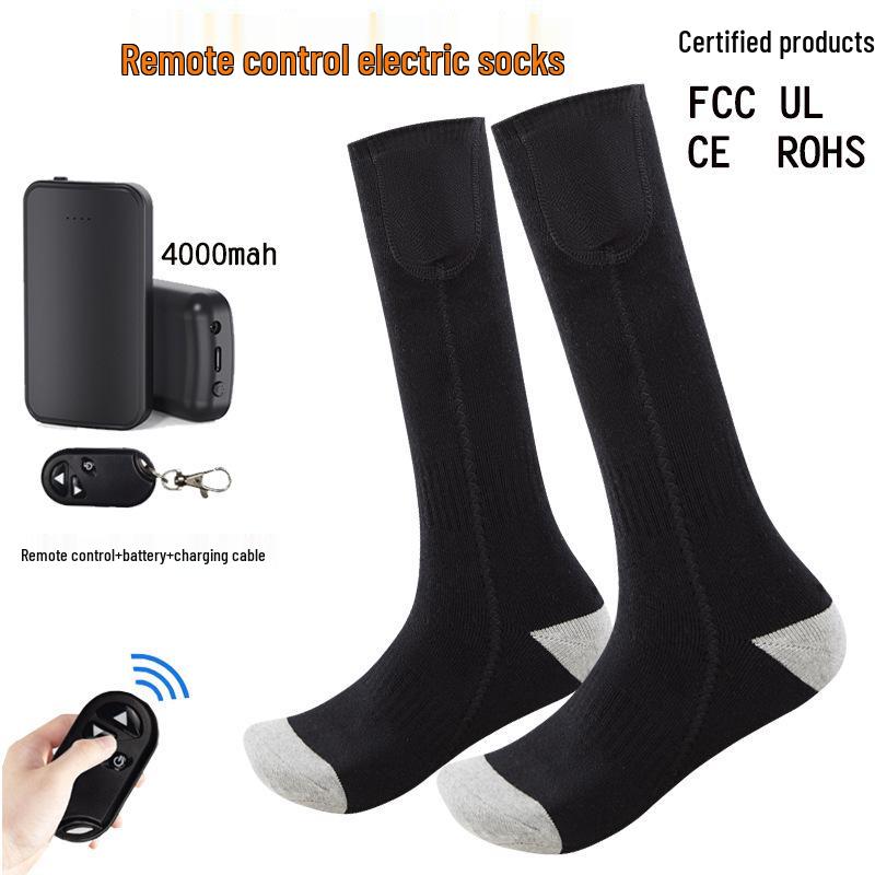 Unisex Elektrisch Beheizte Socken mit Fernbedienung für Kälteschutz im Freien - Ideal für Radfahren und Skifahren