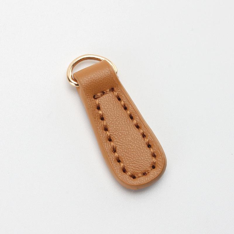 5 Stück Echtes Leder Reißverschluss Zipper Puller Kopf Kleidung Gepäck Zubehör Rucksack Reißverschluss Schnalle Anhänger Zuglasche Nähen Reißverschluss