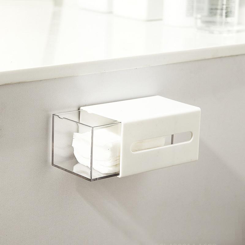 Wall Mounted Storage Box Bathroom Cosmetic Cotton Swabs Jewelry Storage Box Home Office Sundries Clips Hairpin Drawer Storage