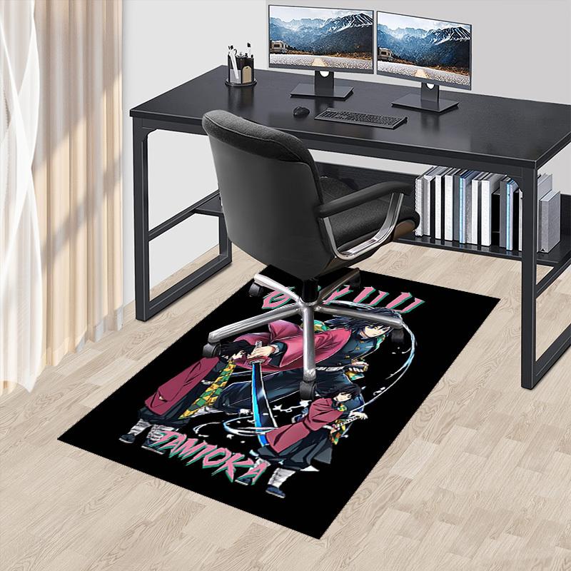 

1pc Giyuu TANJIOKA Anime Chair Mat - Anti-Slip Office Rug with Cartoon Design, Suitable for Home Decor, Living Room, Bedroom, Game Room, and Dormitory 60cm by 90cm