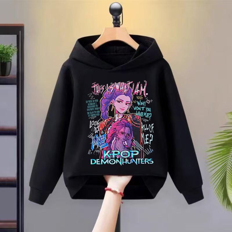 2025 New Kpop Witch Hunt Children's Hoodie Girls' Spring and Autumn Hooded Sportswear Fashion Versatile Top