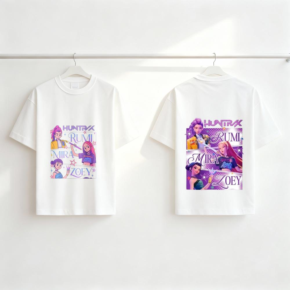 Kids Wear Sport Clothing Cartoon Hunter T-Shirt Double Sided Design Casual Comfortable Short Sleeve Tee
