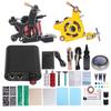 Coil Tattoo Machine Set Foot Pedal Novice Foot Pedal Clip Cord Practice Skin Tattoo Tool Kit