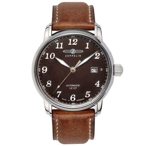 

Zeppelin lz-127 Automatic Men s Analog Display Automatic Winding Watch with Natural Leather Case, Model 8668-2