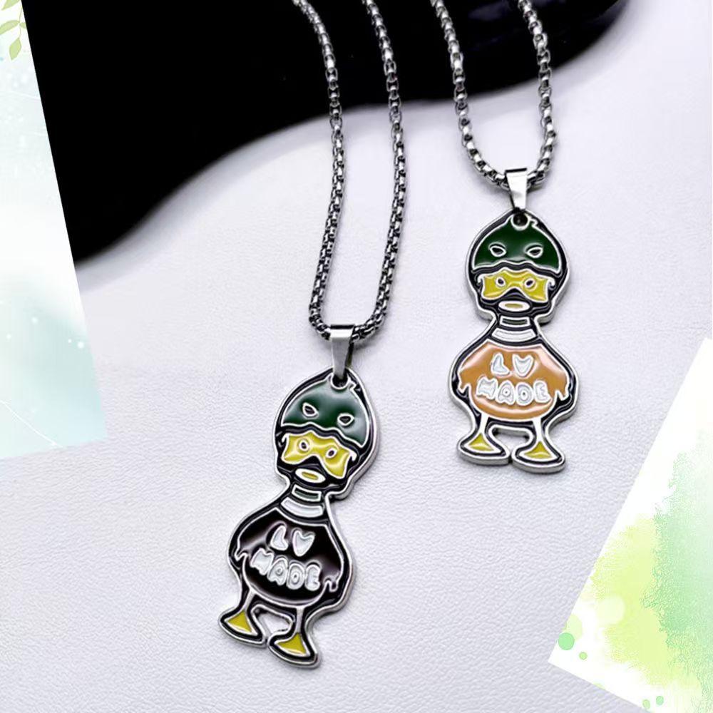 Trendy Cute Cartoon Dripping Duck Necklace, Student Gift Trendy Accessories