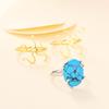Women Opening Blank Rings Base Bracket Tray DIY Setting Jewelry Findings Making