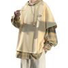 Men's Hoodie Plaid Patchwork Jacket - Spring & Autumn Lazy Style