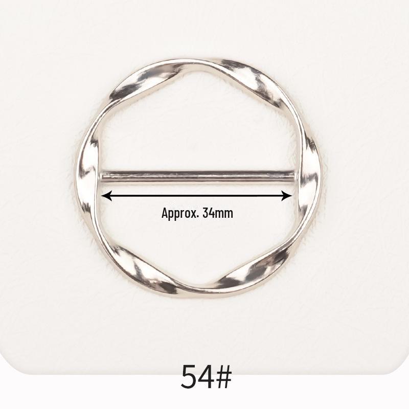Premium Metal Buckle Summer Korean T-Shirt with Pearl Round Top Knot