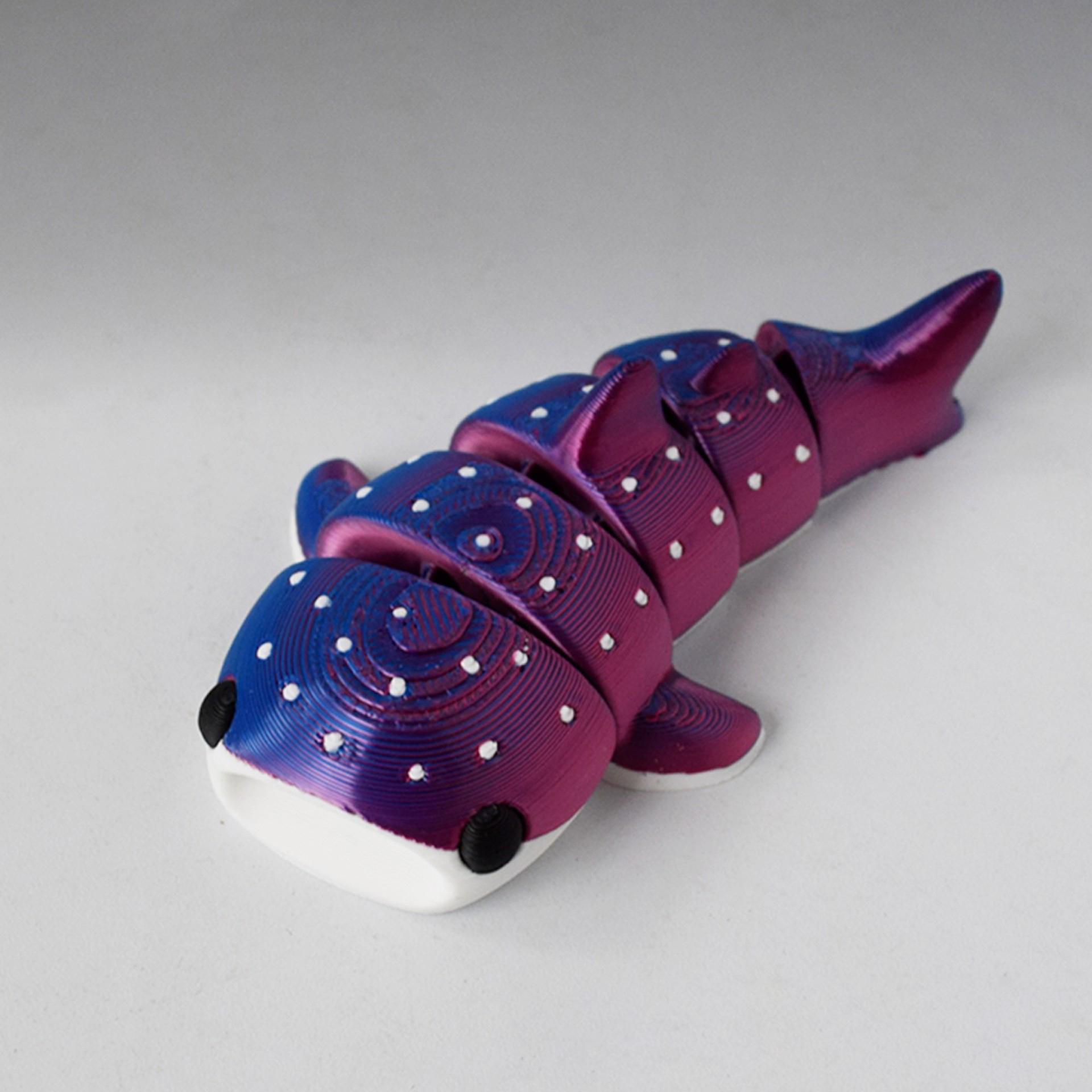 

New Cute Red Blue Spotted Whale 3D Printed Toy Cute Simulation Underwater World Small Fish Toy Model Joints Movable Holiday Gift