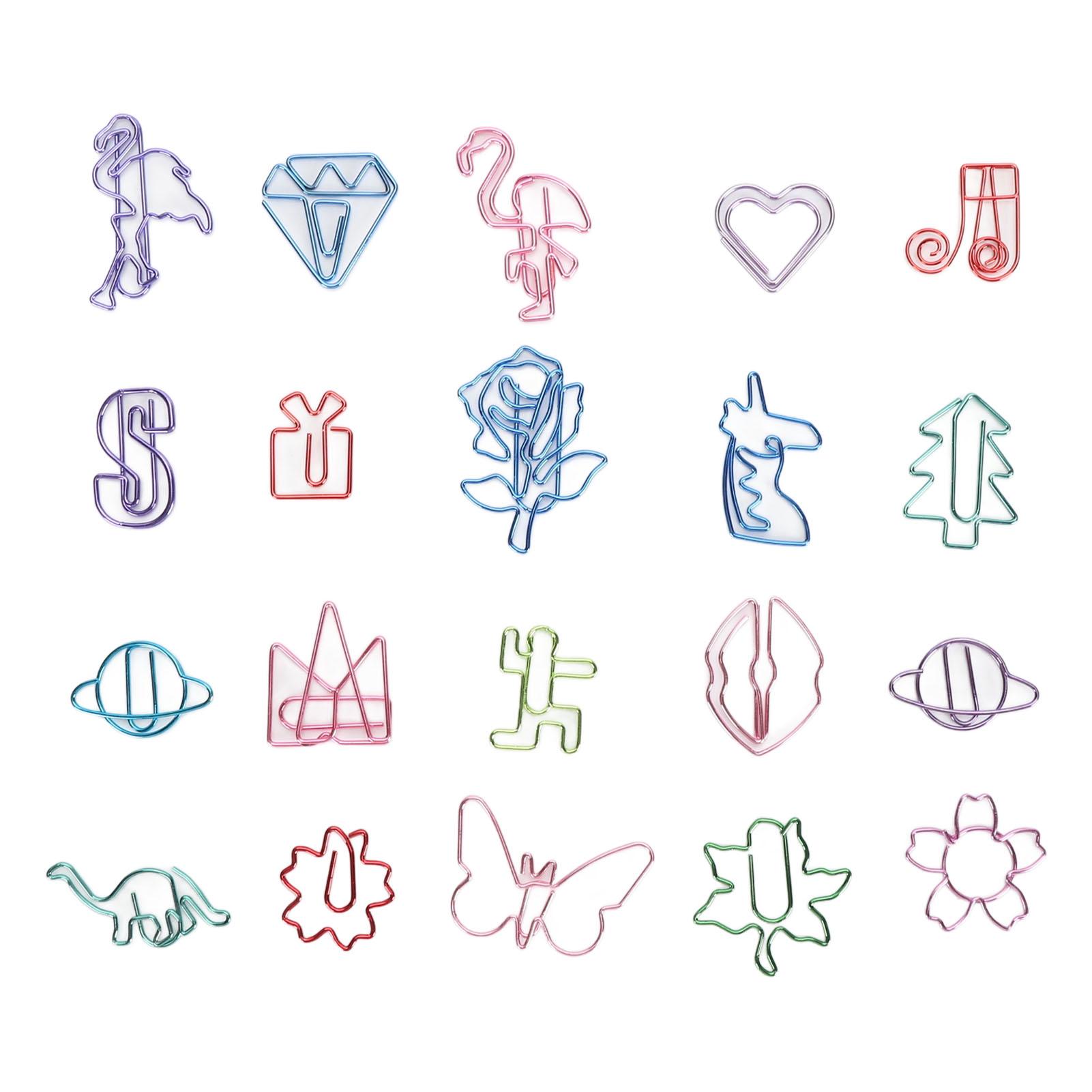 

100 шт. Скрепки для бумаги Многоцелевые Милые Изысканные Цветное покрытие Многоразовые Металлические Скрепки для бумаги для Офиса