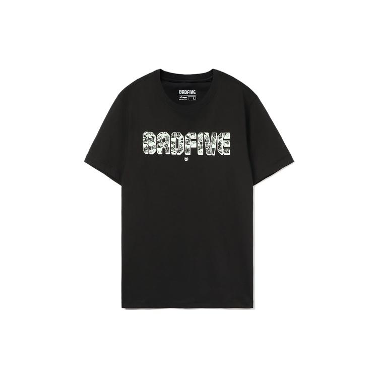 Li-Ning BadFive Logo Loose Fit T-shirt  Black  Men s AHSR473-1 L