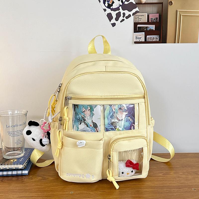 School bag Japanese two-dimensional girl pain bag backpack high value ins college large-capacity backpack college student backpack