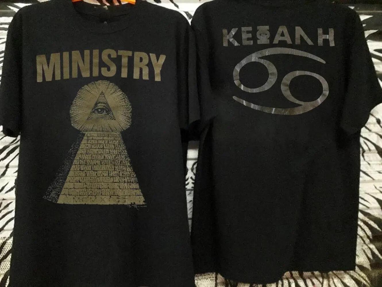 1991 Ministry Psalm 69 Double Sided Black T Shirt Size S-5XL S разноцветный