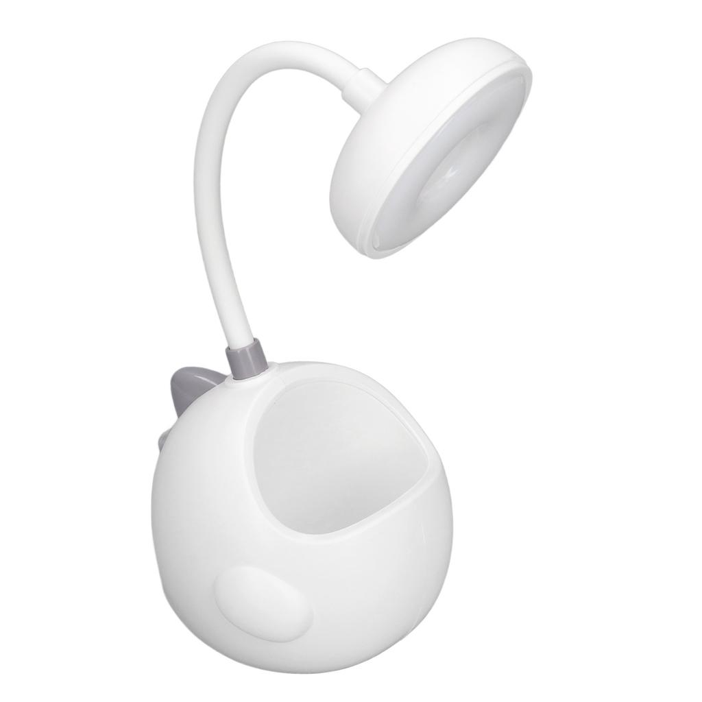 Cute LED Desk Lamp with Pen Holder 360 Degree Gooseneck Tube USB Rechargeable Dinosaur Shape Desk