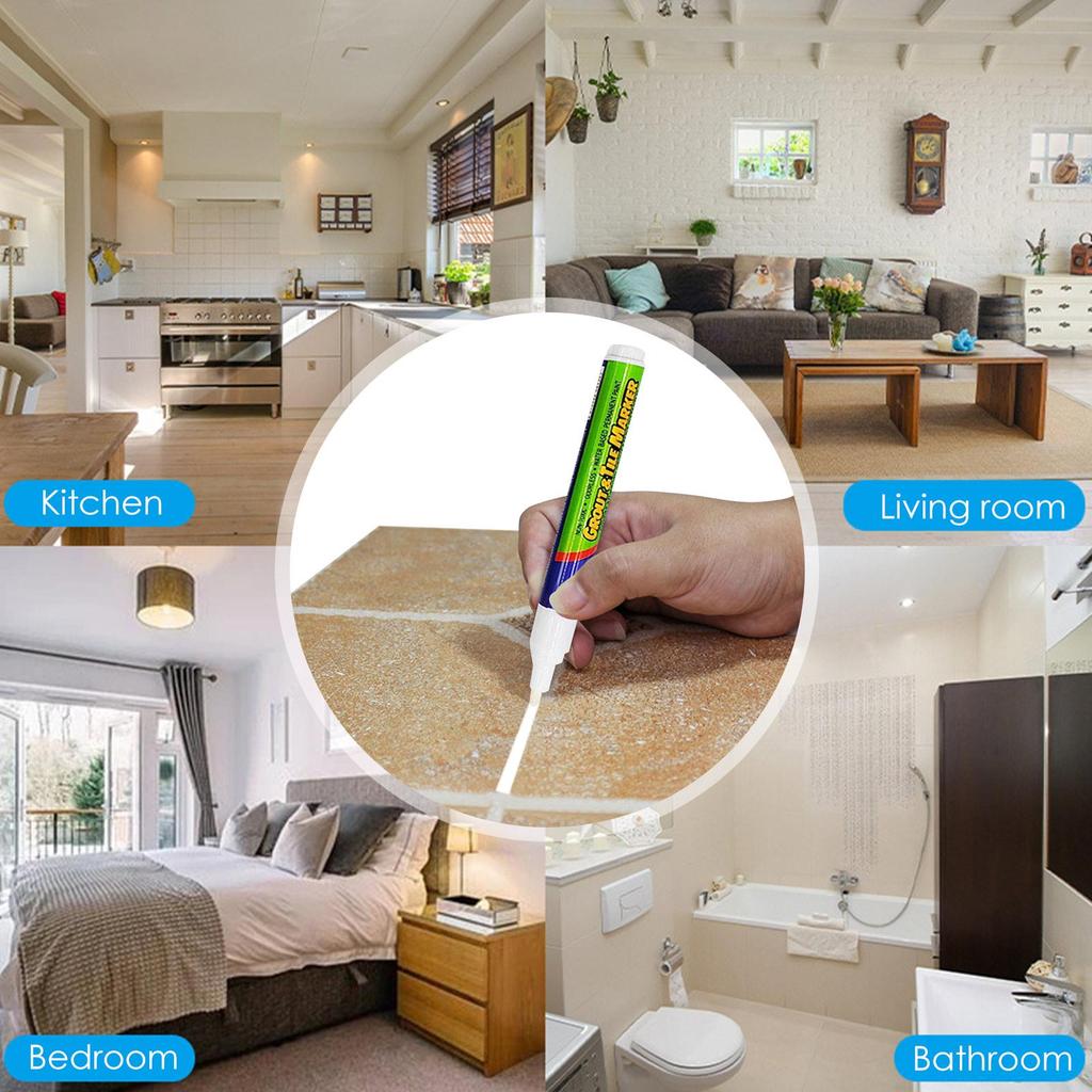 1Pc Tile Gap Pen Wall Grout Restorer Pen Repair Marker Grout Filler Pen For Restoring Tile Wall Floor Bathroom Kitchen LXY