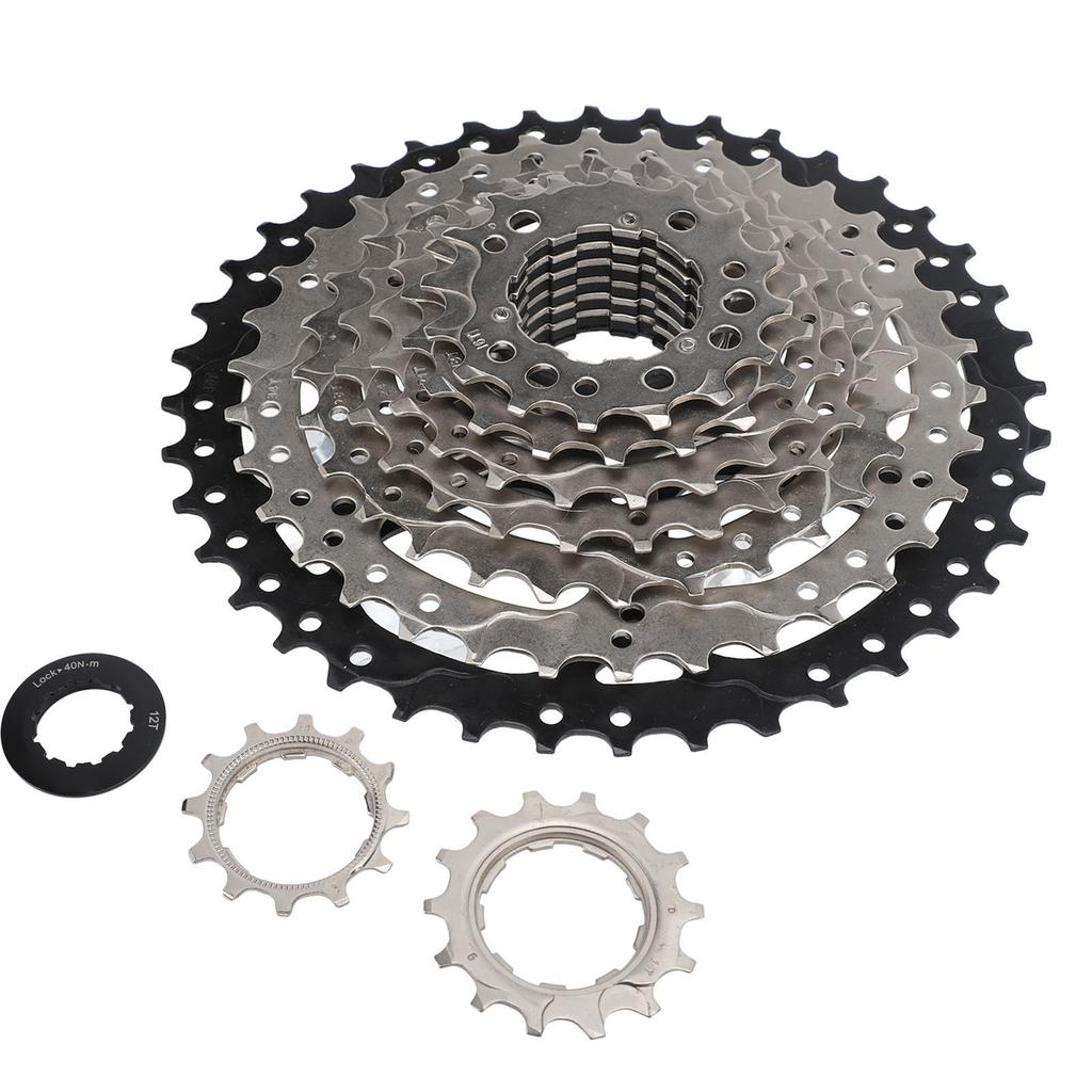 9-fach Kassette 12-40T Fahrradkassette Aluminiumlegierung Fahrrad Freilauf Sanfte Rotation Geräuschlos