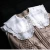 Large Lapel Women False Collar Half Shirt Style Double Layer Collar Detachable Collar  Sweater