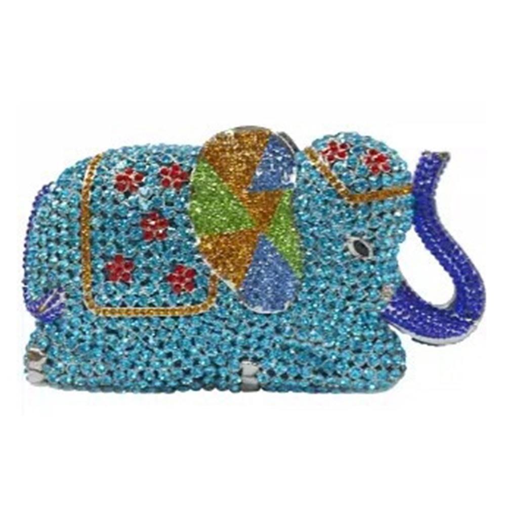 Designer Elephant Crystal Evening Bag Diamond Clutch Purse Women Red/Yellow Lady s Party Dinner Girls Rhinestone Clutch Bags 18cmX10cmX6cm