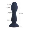 Bunte Silikon-Analkugeln mit Saugnapf Analtrainer für Anfänger Analkugeln & Perlen