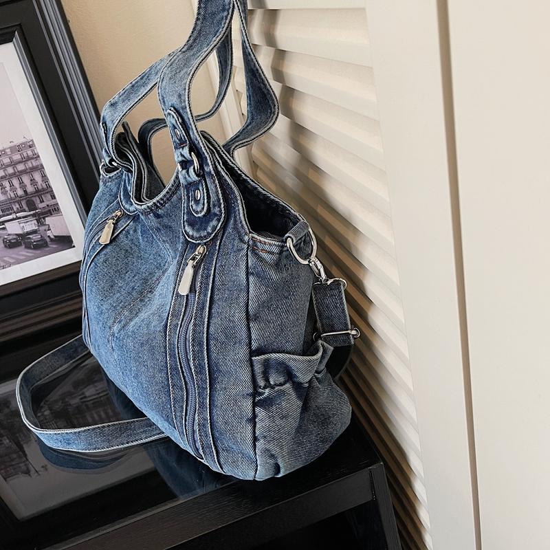 Denim Bag Shoulder Bag Large Capacity Women's Tote Bag Crossbody Bag